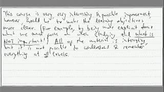 ETH Lec 12. Course Evaluation and Summary (31/05/2012)