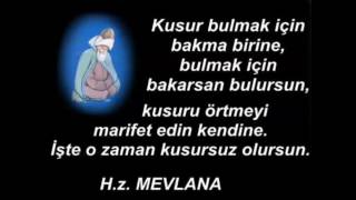 H.z. Mevlana Nın Ders Niteliğindeki 