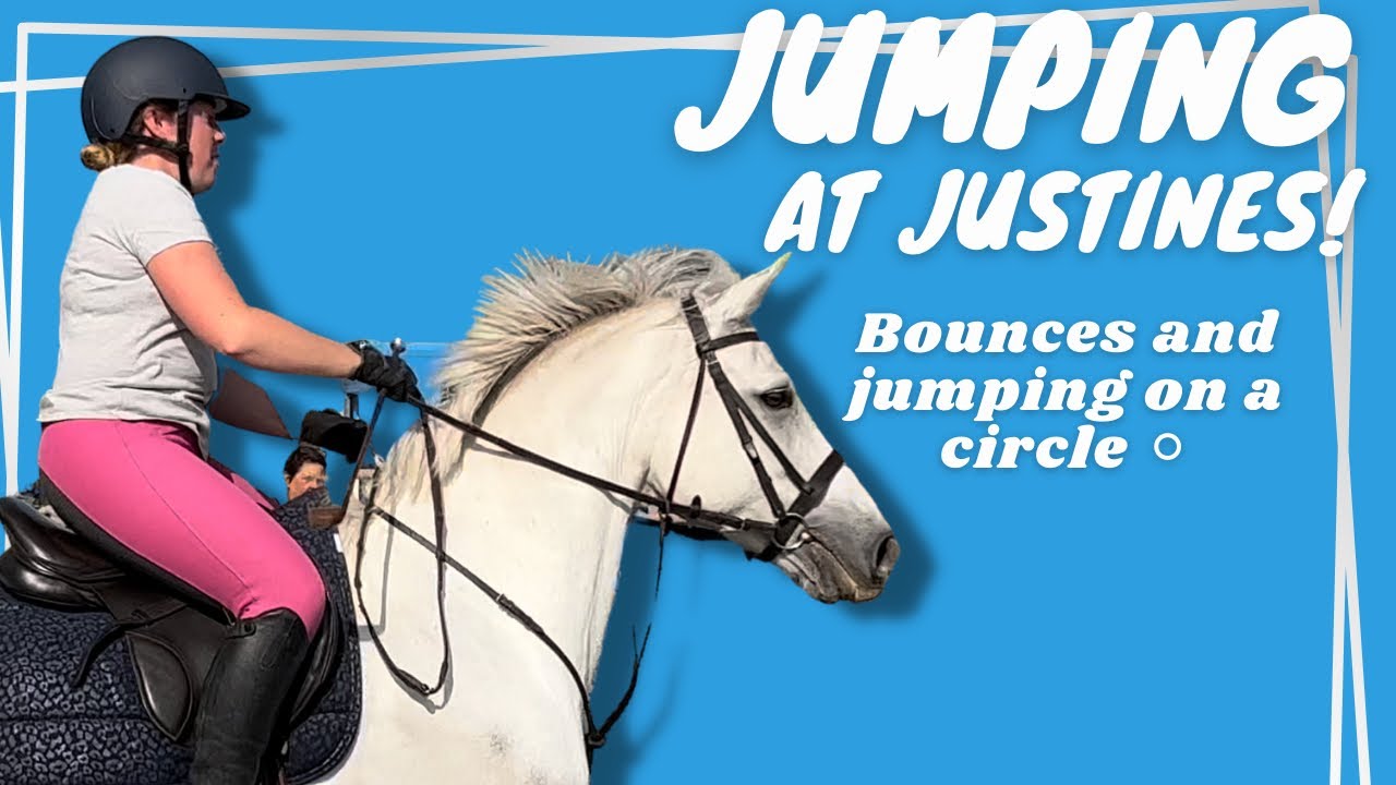Jumping at Justines showjumping exercises inc bounces! YouTube