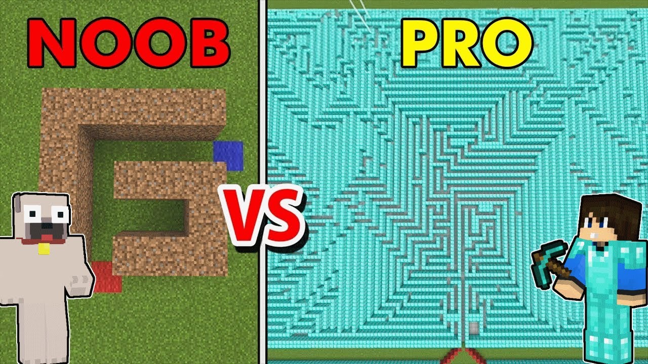 NOOB VS PRO LEHETETLEN LABIRINTUS ÉPITŐ KIHÍVÁS A MINECRAFTBAN!