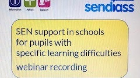 SEN support in school for pupils with specific learning difficulties