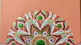 Can You Paint a Vegan Leather Journal? | Mandala Tutorial with DecoArt Multi-Surface Paint