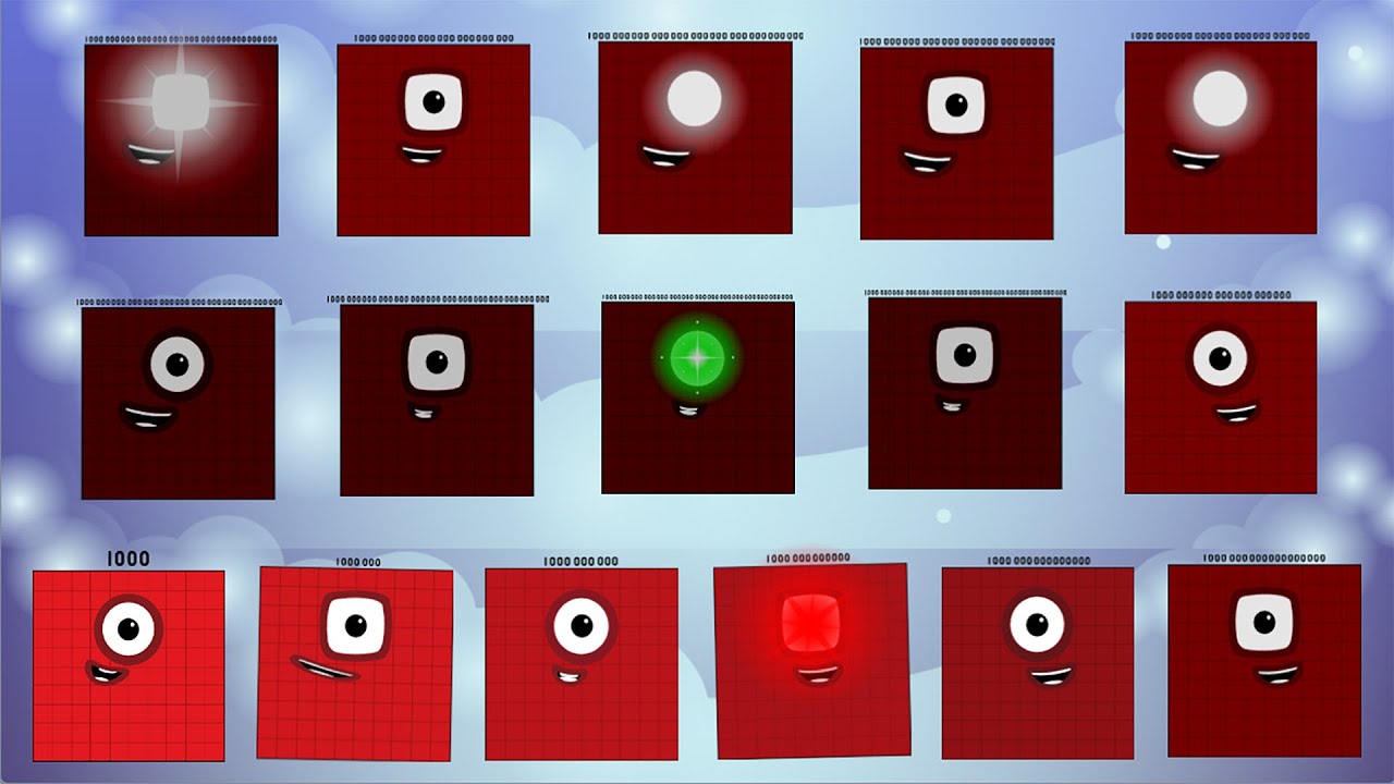 The Ultimate Battle Giant Uncannyblocks band 1K-1QnD  | Compilation Numberblocks