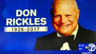 WABC TV Eyewitness News Report Don Rickles Death 4-6-2017 Wealth