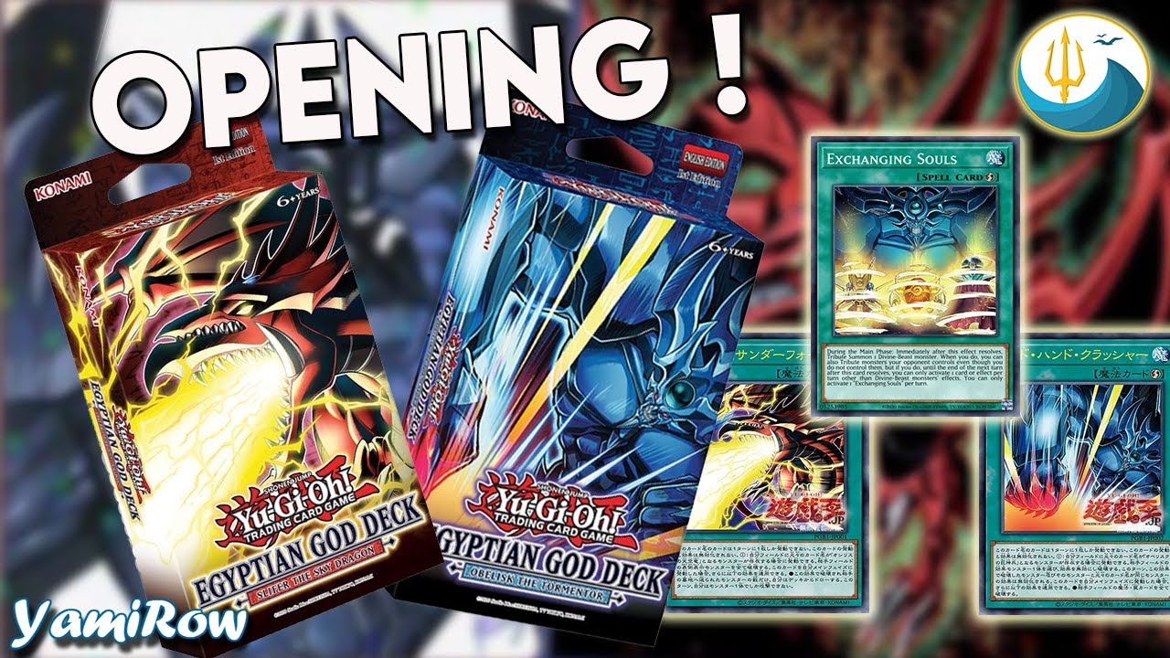 YuGiOh! OUVERTURE DES DECKS DES DIEUX EGYPTIENS OBELISK & SLIFER