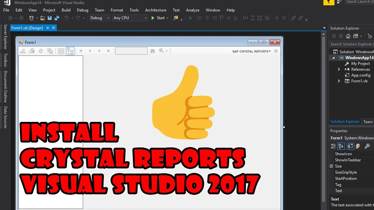 โหลดโปรแกรม crystal report ฟรี  Update 2022  How to Install Crystal Reports in Visual Studio 2017
