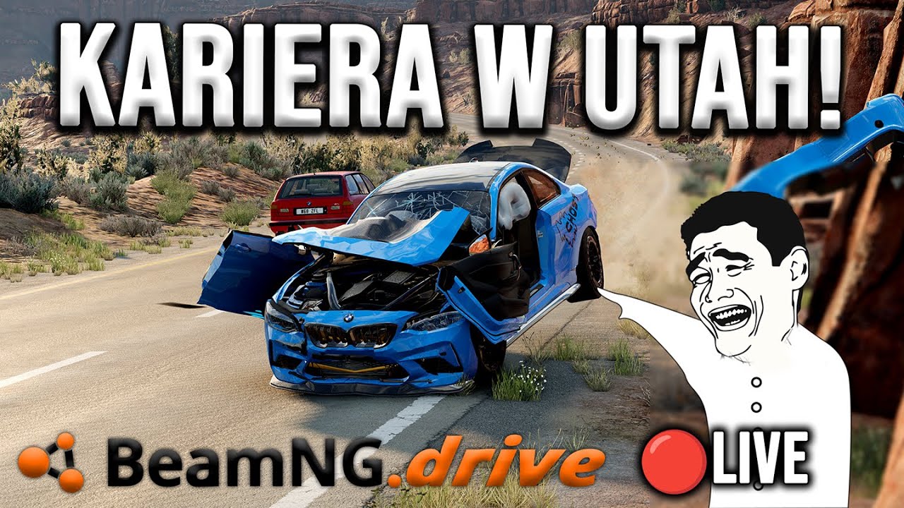 Rozbijam się w UTAH! - BeamNG Kariera! (LIVE🔴)