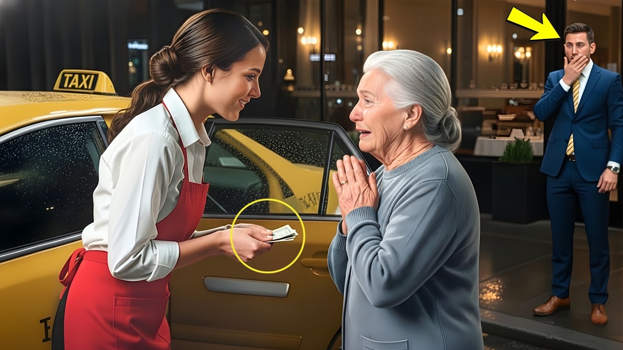 LA MESERA PAGÓ UN TAXI A UNA ANCIANA... MINUTOS DESPUÉS QUEDÓ EN SHOCK CUANDO EL MILLONARIO LA LLAMÓ