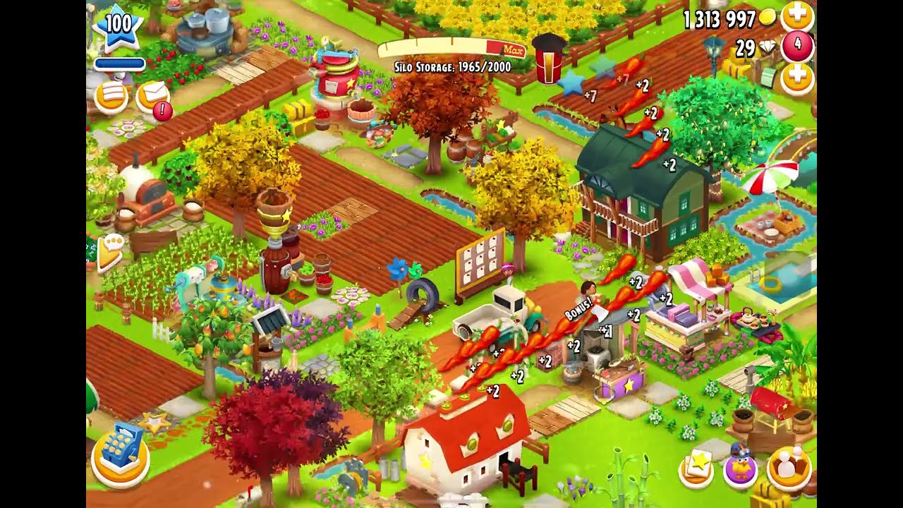 Hayday Level up to 100 / free 50 diamonds 💎 and free Golden tree YouTube