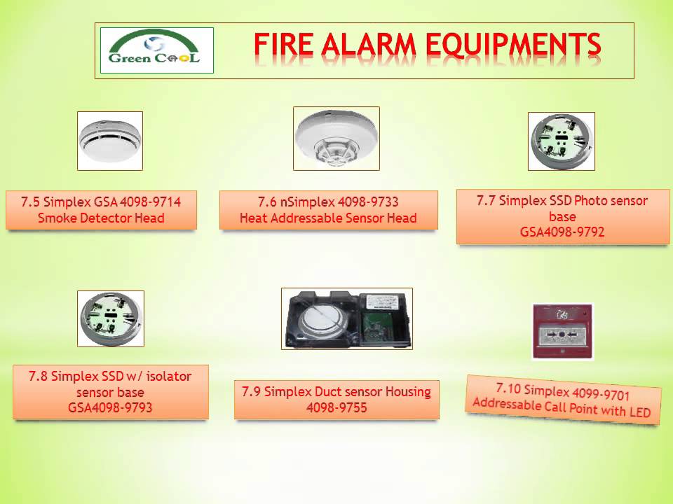 7   Green Cool Fire Alarm System Products