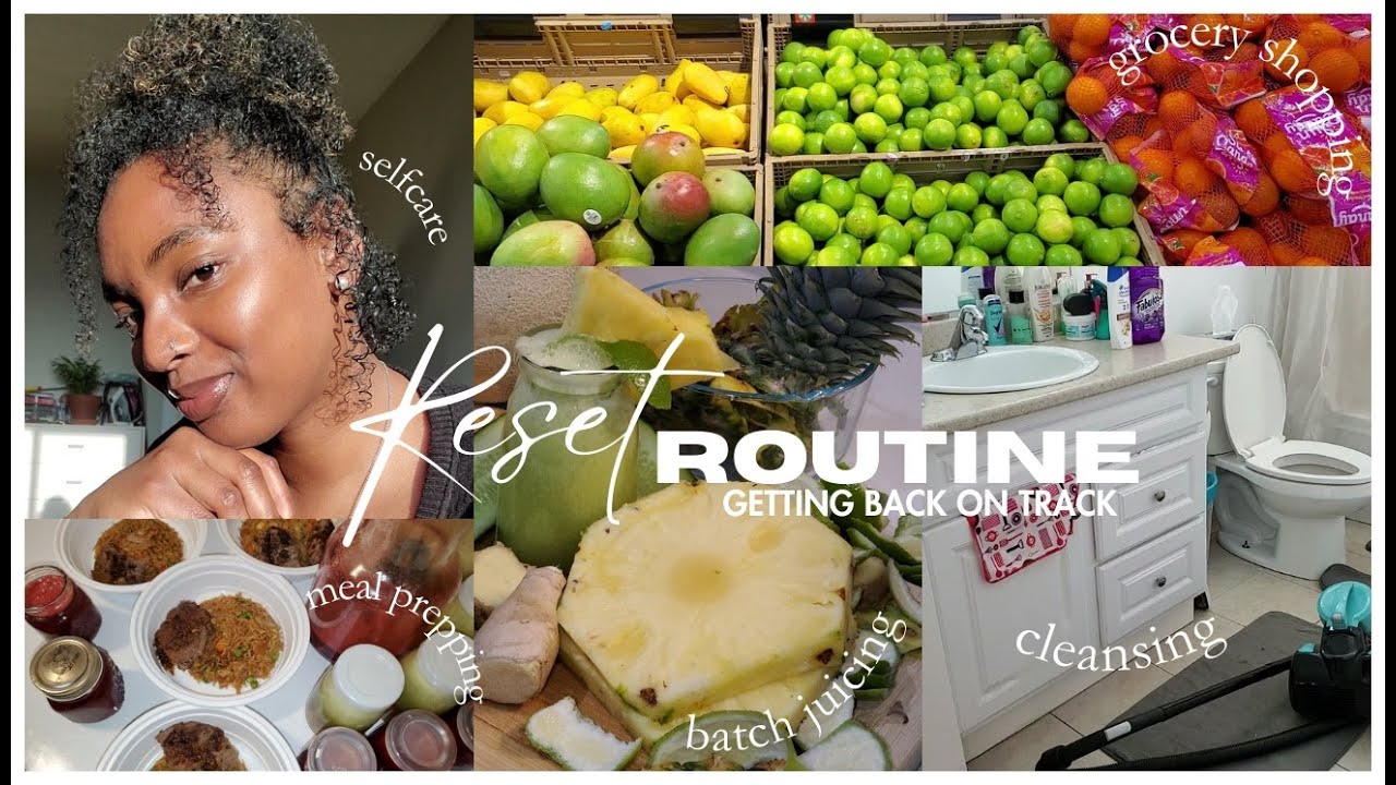 RESET ROUTINE | sunday reset, restocking, meal prepping, juicing, cleaning motivation, groceries