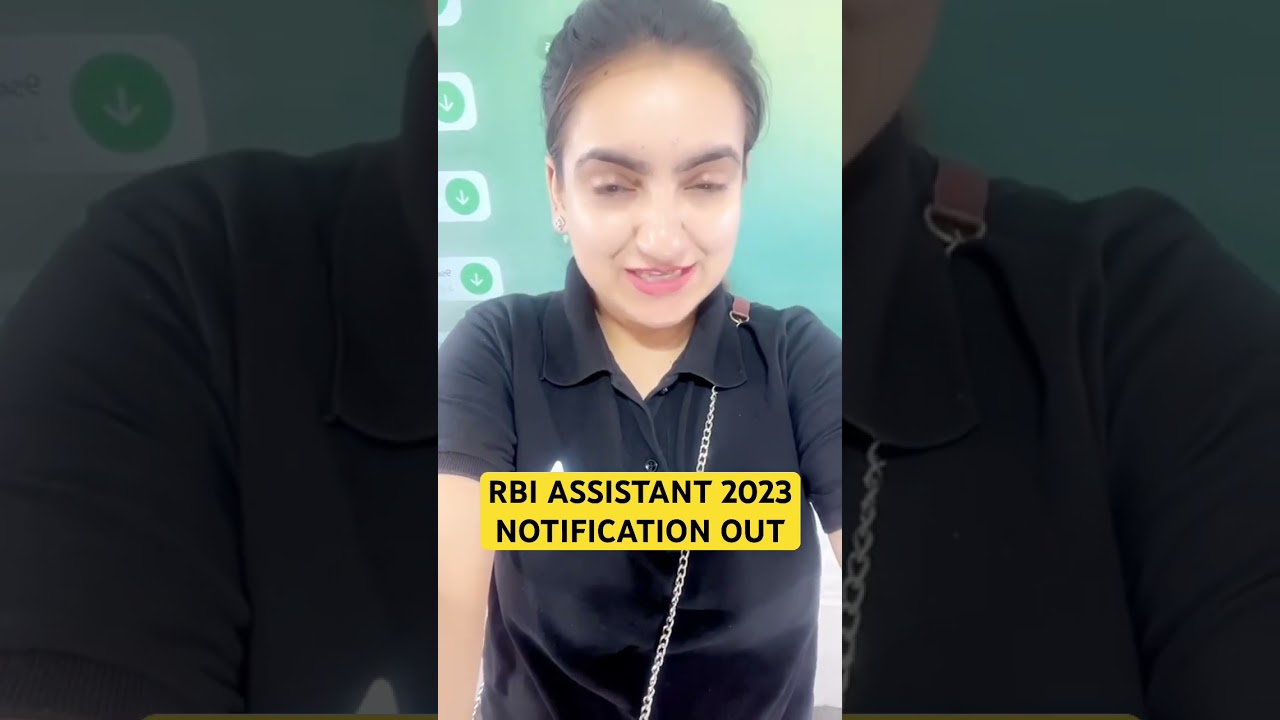 RBI Assistant 2023 Shorts Notification Out 🔴 