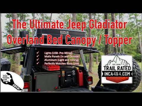 New Jeep Gladiator Ultimate HD Aluminum Canopy Truck Topper Exclusively From Inca4x4 | RTI Ramp Test