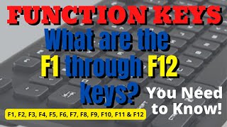 What are the F1 through F12 keys? | Use of Function Keys
