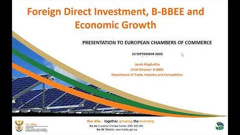 Webinar | Foreign Direct Investment, B-BBEE and Economic Growth - By  Mr. Jacob Maphutha