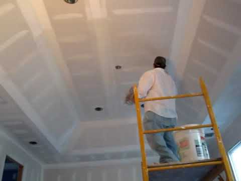 How To Third Coat Spackle A Master Bed Room Tray Ceiling In 50