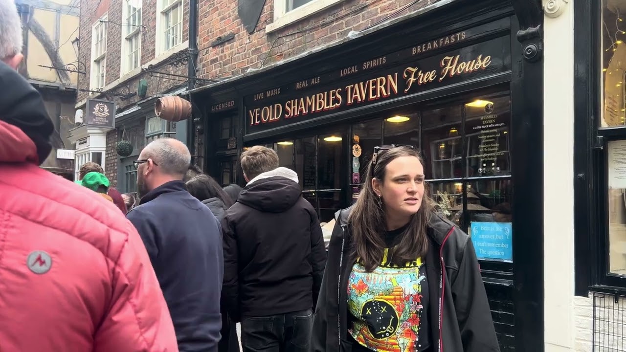 Walking through The Shambles in York