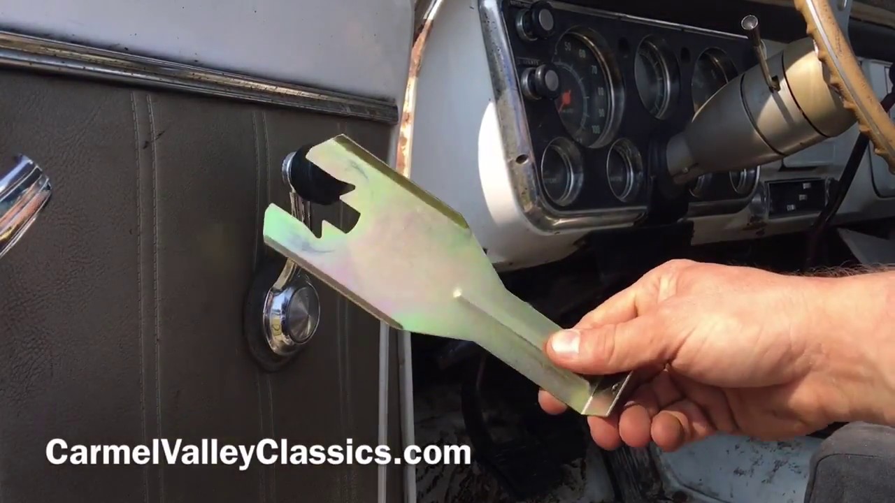 67-72 Chevy GMC C10 Truck Interior Black Lower Fresh Air Vent Pull Knob Han...