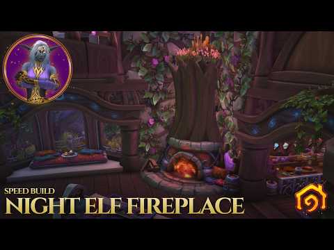WoW Housing | night elf fireplace | speed build - YouTube