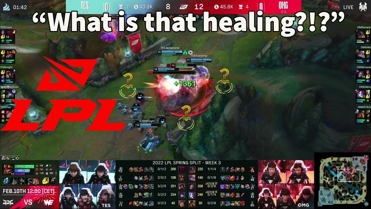 LPL Aatrox Heals 1.4k With A Single Goredrinker!!!