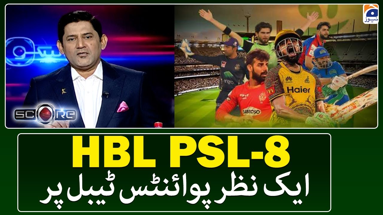 HBL PSL-8 Who is leading the points table? - Yahya Hussaini - Score