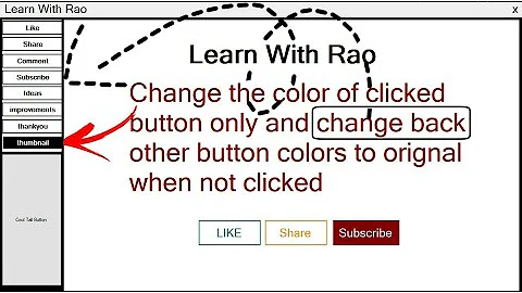 c#: change button color when clicked and revert previously clicked button to original color #csharp