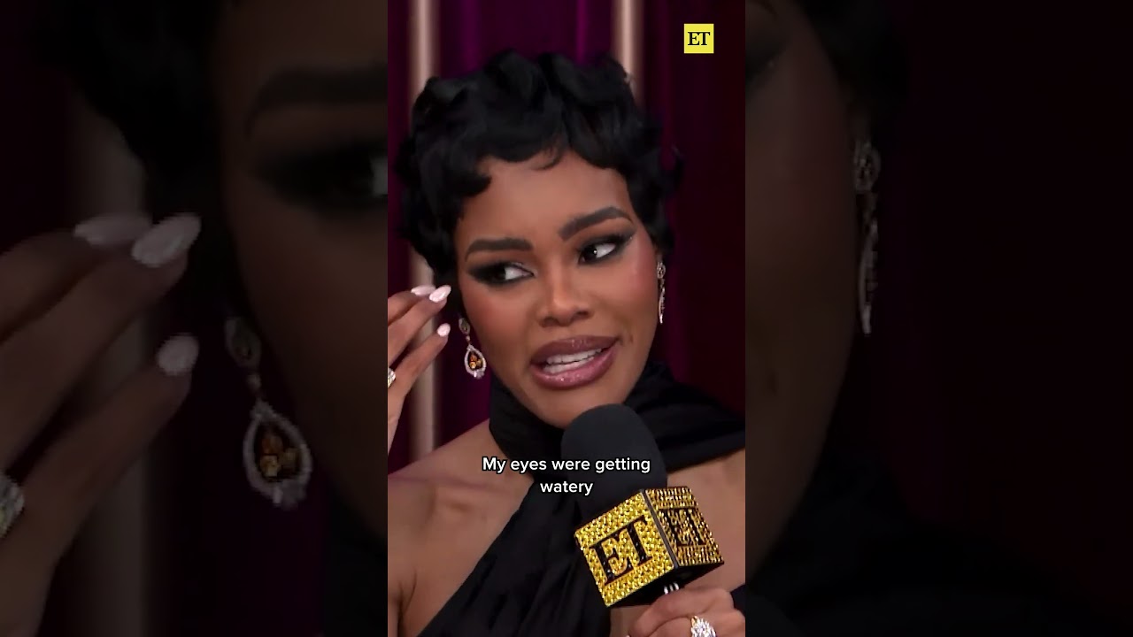 Teyana Taylor met her hero Julia Roberts at the #GoldenGlobes. 🥹