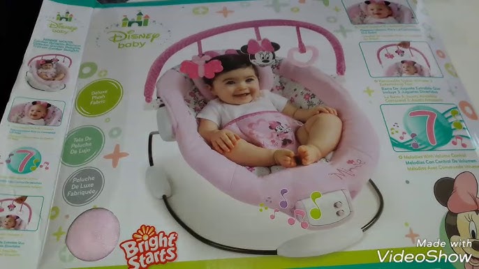 Bright Starts Disney Baby - Hamaca mecedora Minnie Mouse Forever