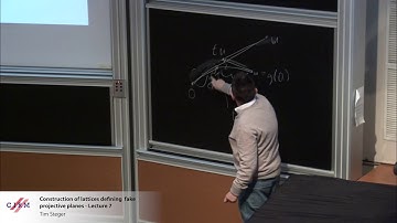 Tim Steger: ​Construction of lattices defining fake projective planes - lecture 7
