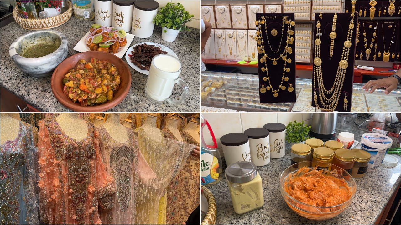 Shadi k liye Aj se Gold ki Shopping shuru | Aj Itney dino k baad sabzi banayi | Tandoori Chicken 