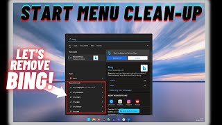 how to remove bing search in windows start menu