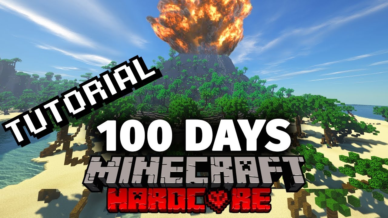 I Created 100 Days Hardcore Survival Island in Minecraft (World Painter