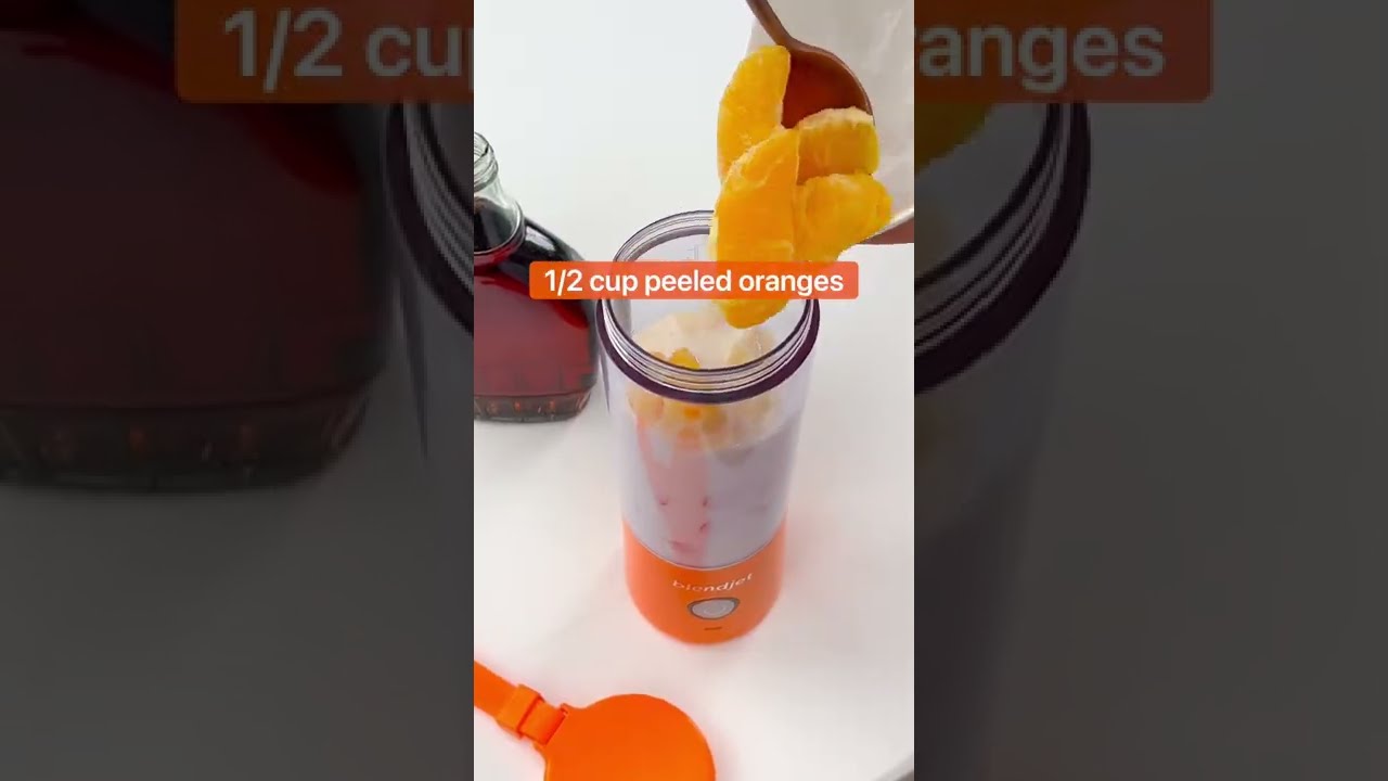 A Blast Of Vitamins Making An Apple Carrot Orange Smoothie With BlendJet
