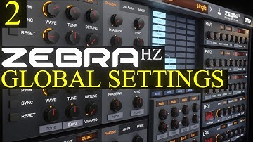 Global Settings Zebra HZ Tutorial Lesson 2