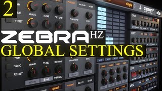 Global Settings Zebra HZ Tutorial Lesson 2