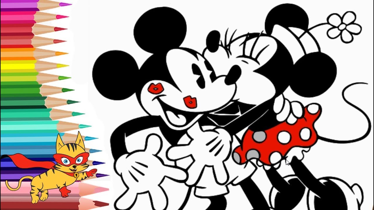 Como Colorear A Mickey Y Minnie Mouse Ronino Dibujos Para