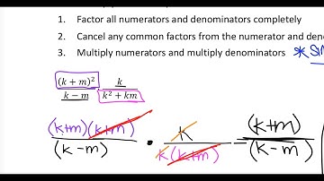 Multiplying Rational Expressions Example -   Monomials + Binomials II