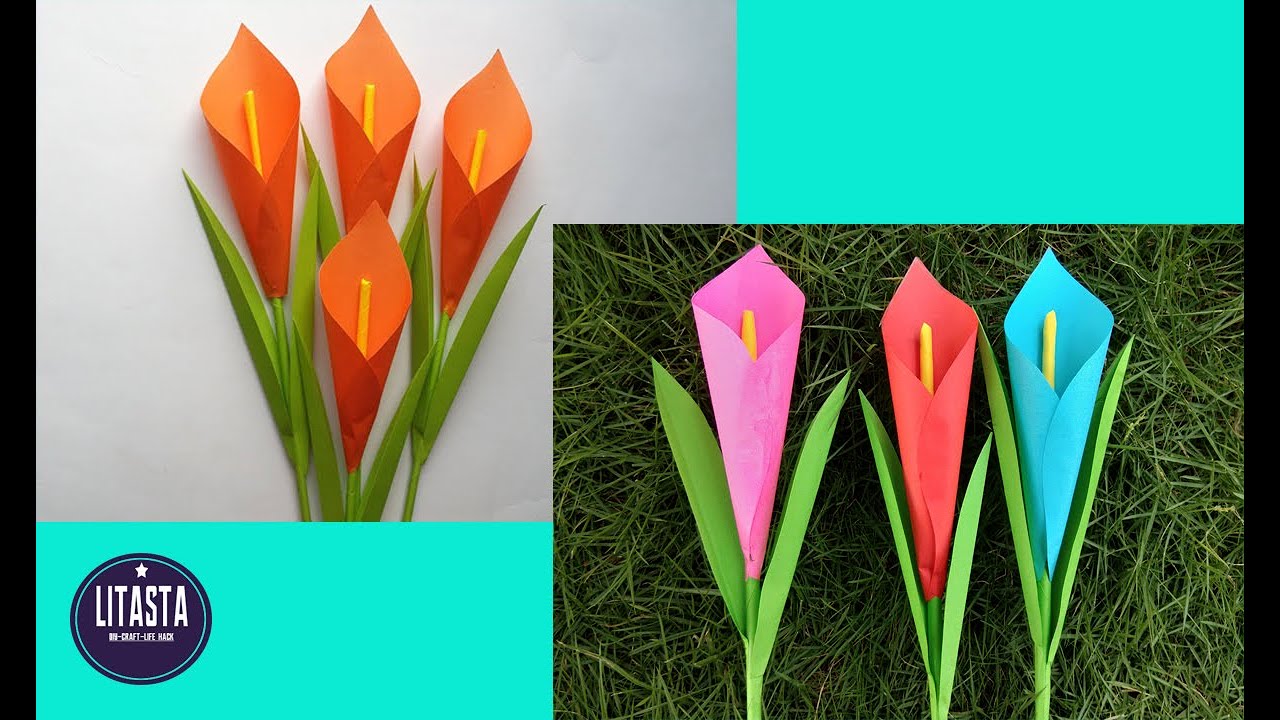 Diy Cara Membuat Bunga Lili Cantik Dari Kertas Origami Youtube