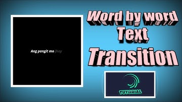 Alight Motion Word by word Text Transition / Fade in/out Tutorial  || (JHAYFONTILLAS)