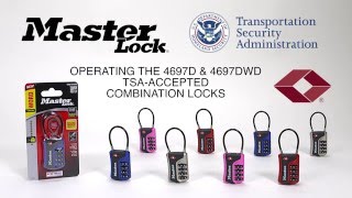 Operating the Master Lock 4697D and 4697DWD TSA-Accepted Combination Luggage Locks