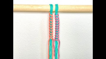 Easy Macrame Square Knot Variation | Beginner Macrame Knot Pattern