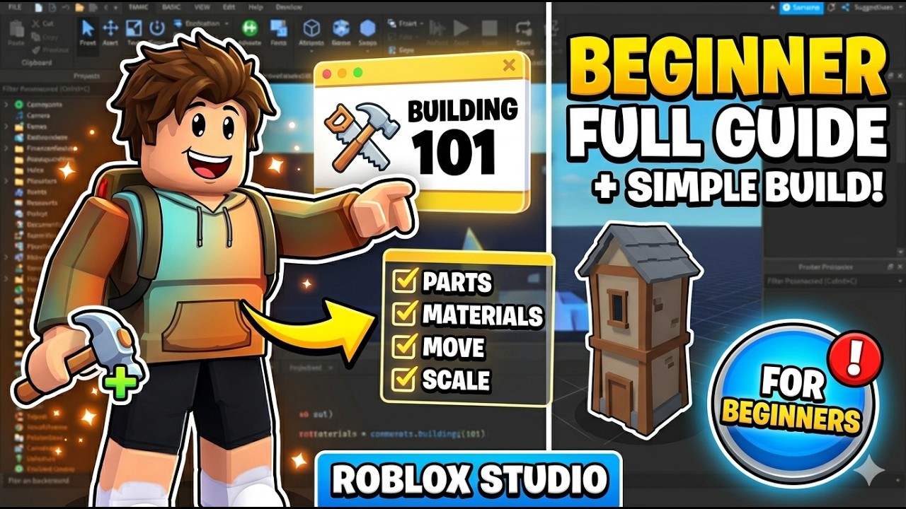 How to Build in Roblox Studio (Beginner Full Guide + Simple Build ...