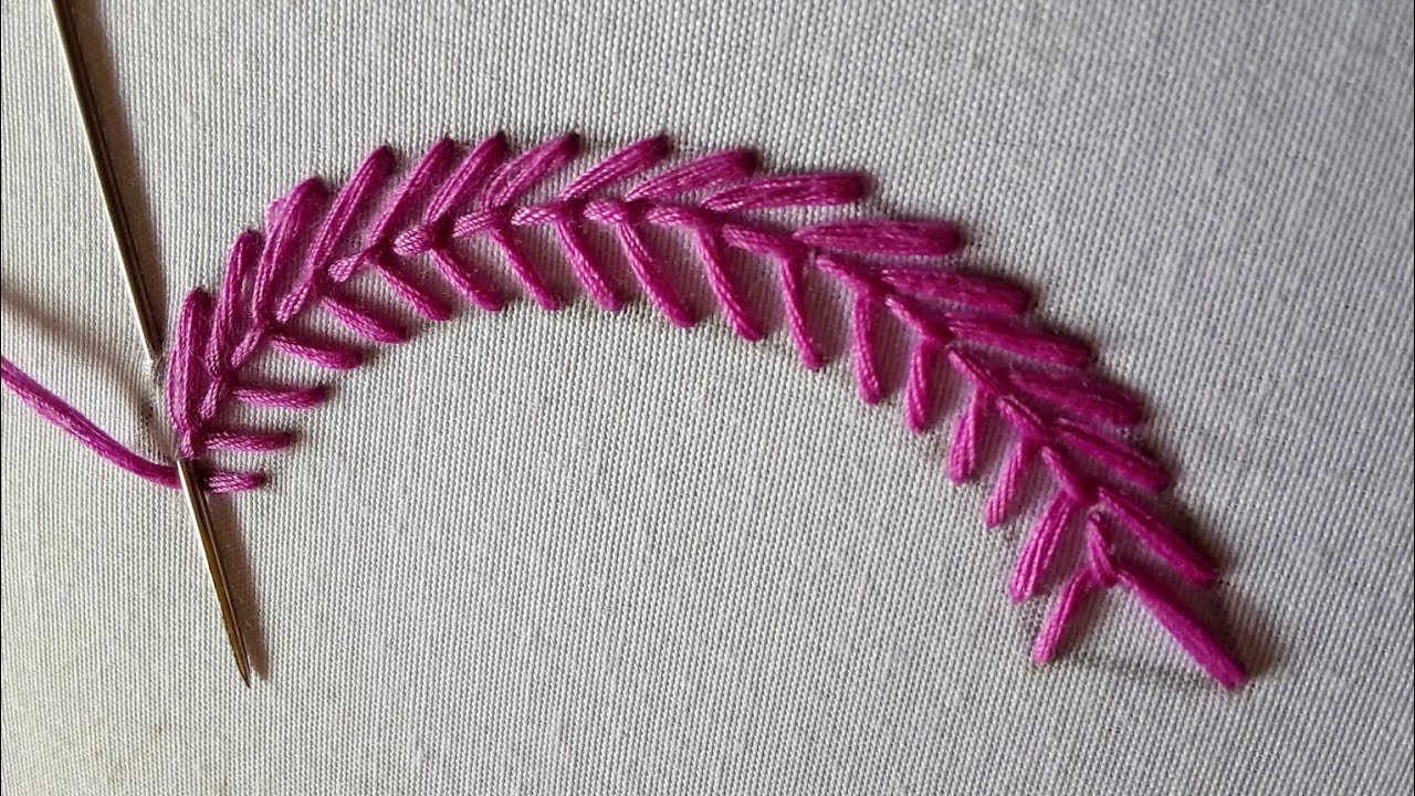 [Class - 110] Fly Stitch : Embroidery for beginners - YouTube