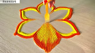 Beautiful Simple Rangoli Design For Every Occasion Easy Rangoli Tutorial Ranu Art