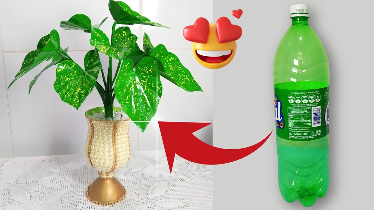 Ideia Incrível com GARRAFA PET - Folha Perfeita Feita com GARRAFA PET
