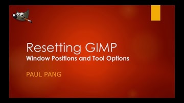 Resetting GIMP to Default Values