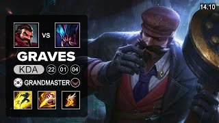 Graves vs Rek'Sai Jungle - KR Grandmaster - Patch 14.10 Season 14