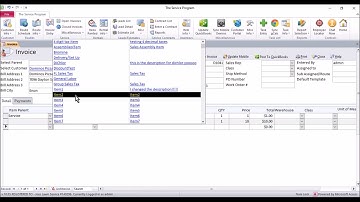 How to create an Invoice in The Service Program and Push into QuickBooks Desktop