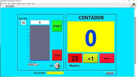 Banda Transportadora Llenado con LabVIEW y Arduino  Puerto USB