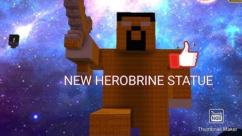 creating (op) herobrine statue in my skyblock world.........